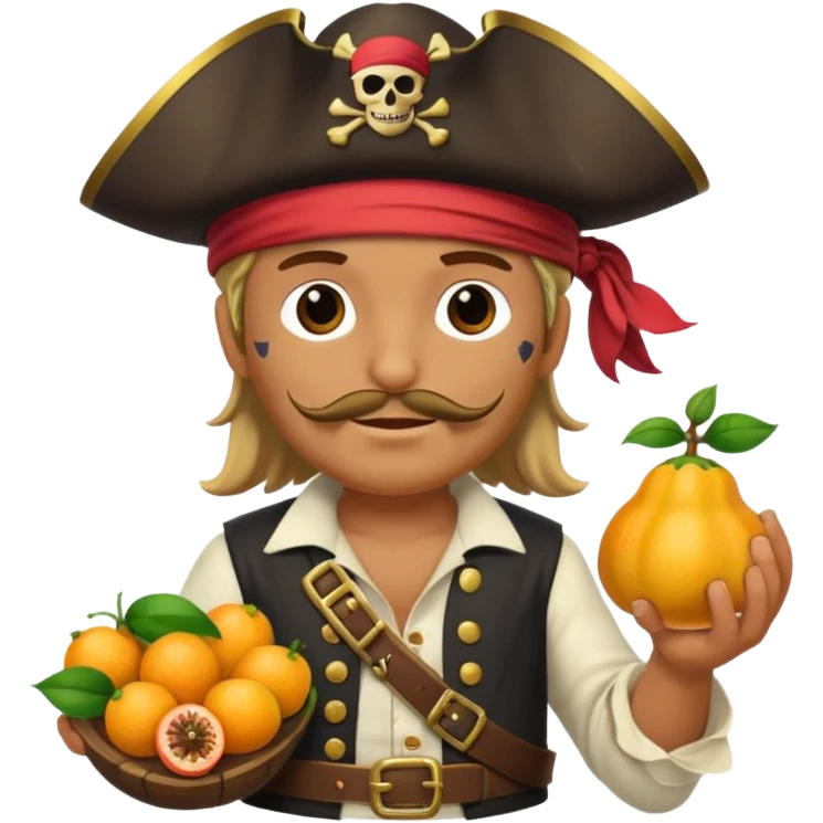 Pirate Captain Mixed with a Maracuja emoji