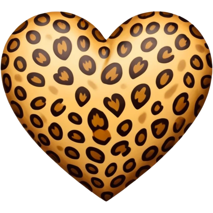 Leopard print heart emoji