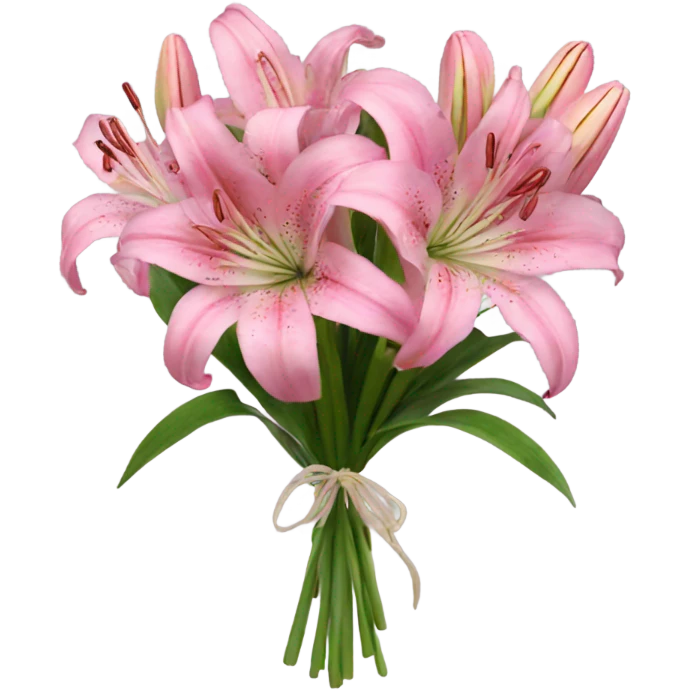 A bouquet of pink lilies  emoji