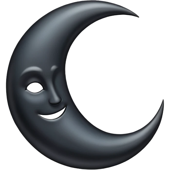 dark crescent moon emoji