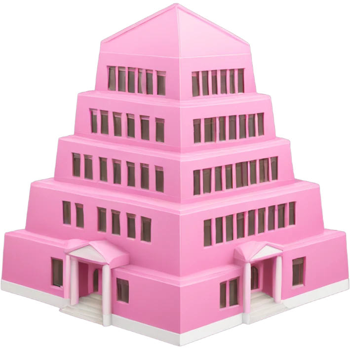 pink university building looking like san francisco pyramid building emoji