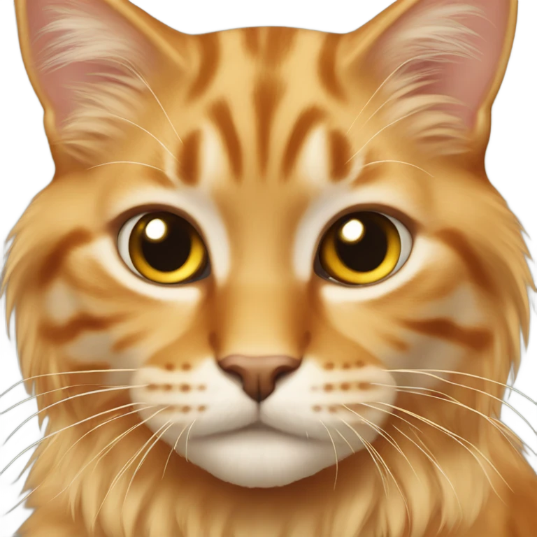Beige orange long hair tabby emoji
