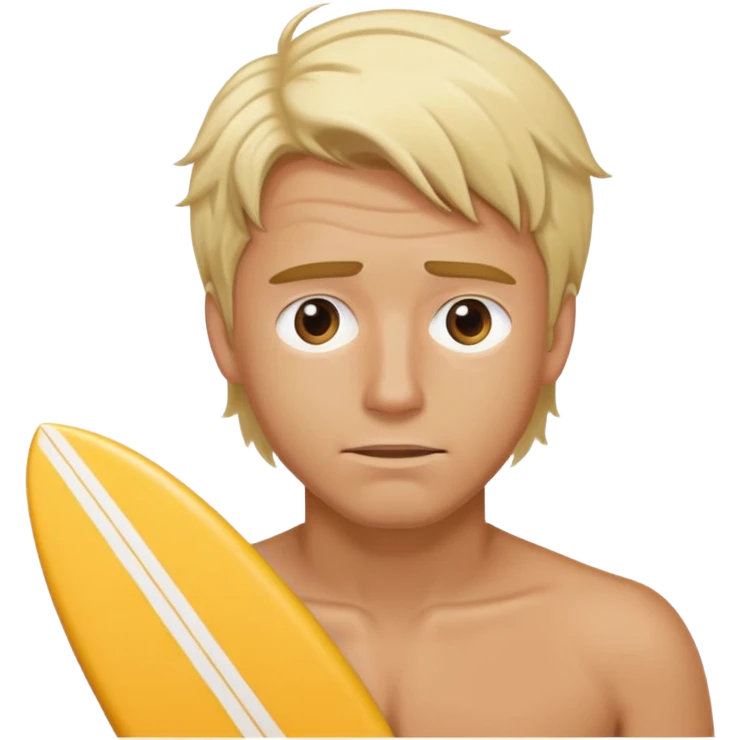 Guy with blonde surfer hair with one eye twitching emoji