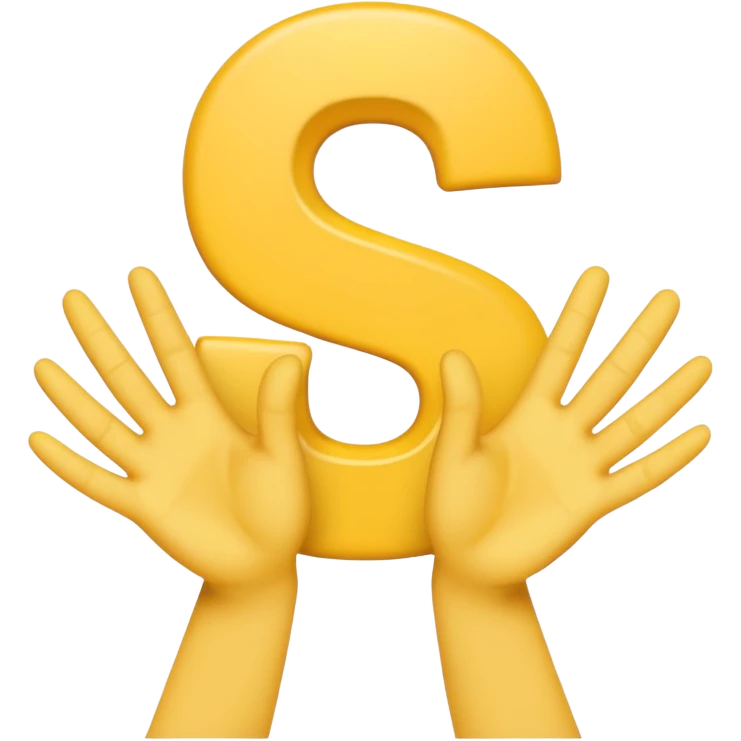 Make the letter S with emoji hands emoji