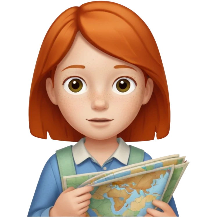 child Holding Maps emoji