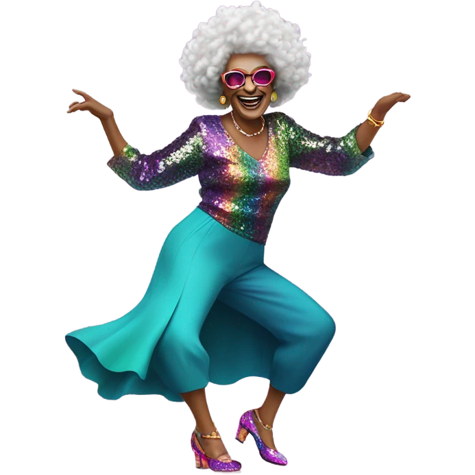 Disco grandma emoji