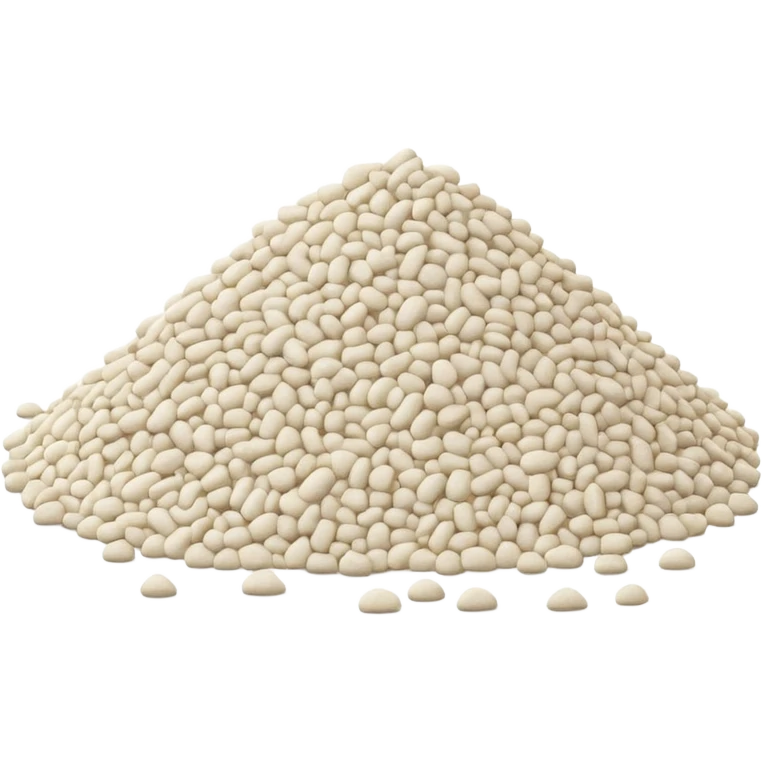a pile of cat litter (white) emoji