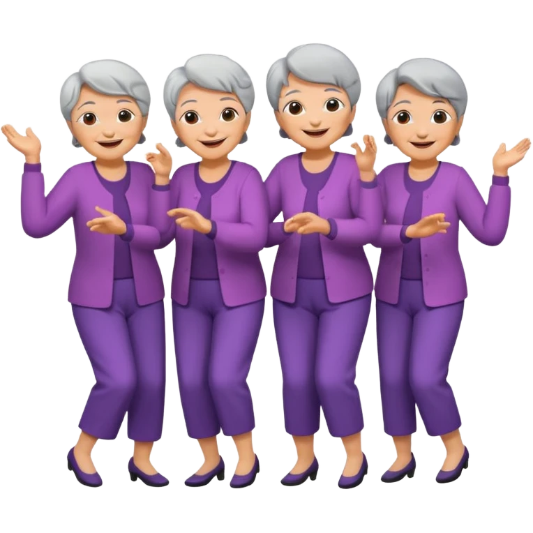 Grandmas dancing emoji
