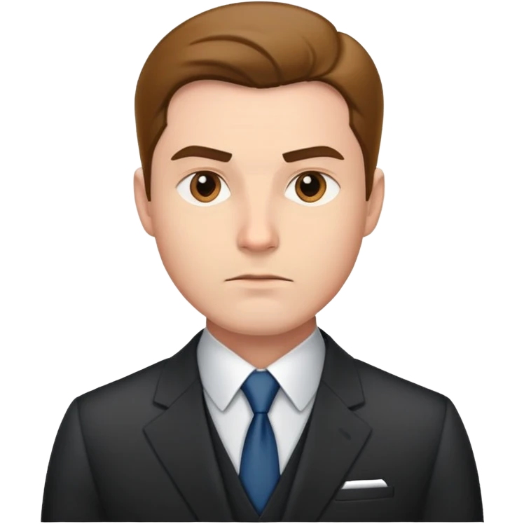 Professional man in a suit with serious expression emoji