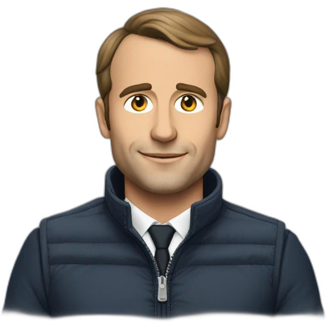 macron a gilet jeaune emoji