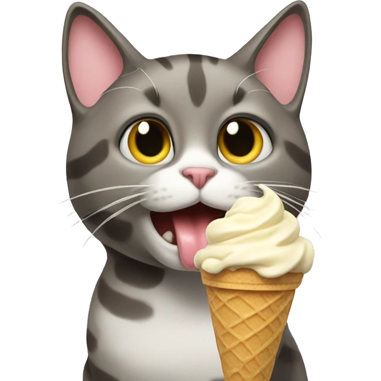 Cat eating ice cream  emoji