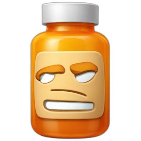 Flintstone vitamins in bottle emoji