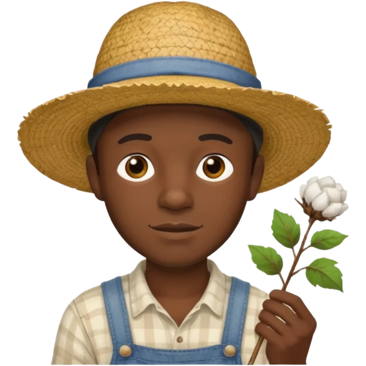 Black guy picking cotton emoji