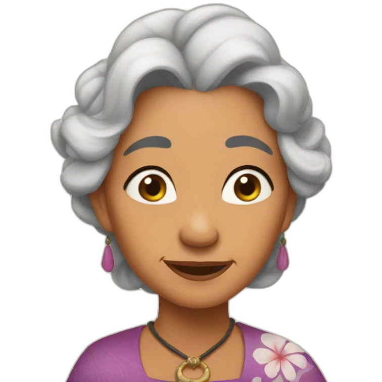 Grand mother tala Moana Disney  emoji
