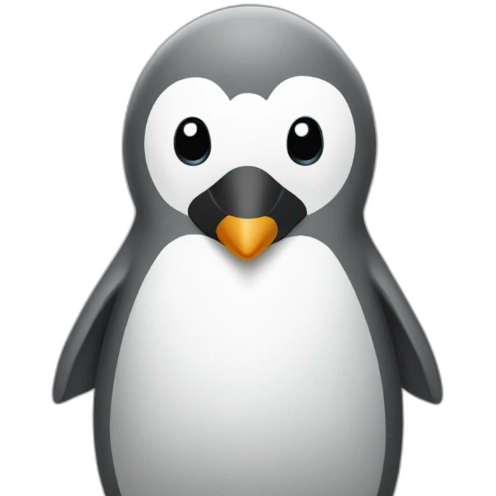 Grey and white penguin  emoji