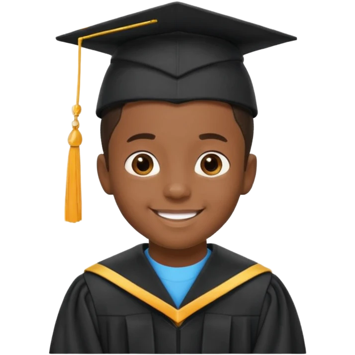 Black boy graduating  emoji