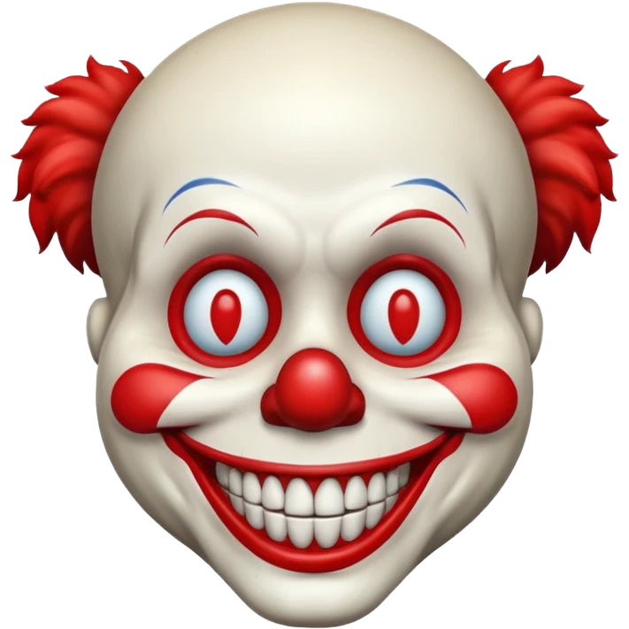 Make an image of a skull clown emoji
