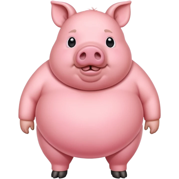 Fat pig with no dad emoji