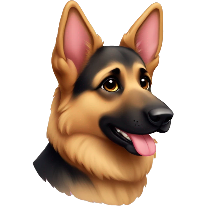 Cute and sweet girly German shepherd  emoji