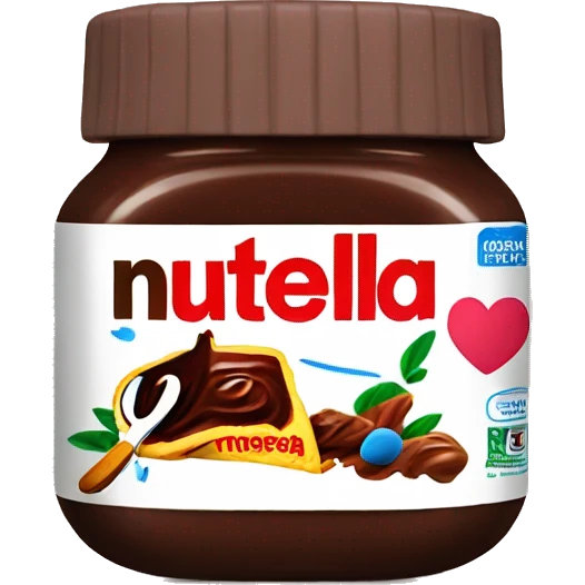 Nutella with a heart emoji
