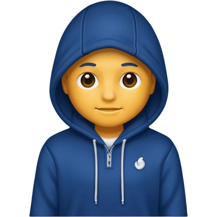 hoddie darkblue without smiley and without people emoji