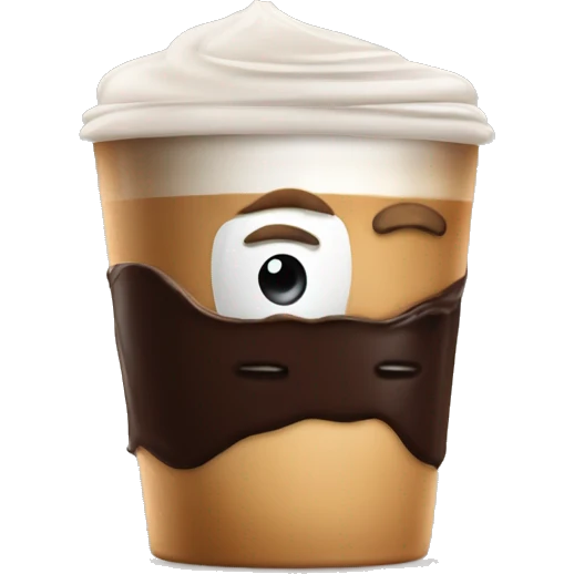 Expresso avec carré de chocolat noir emoji