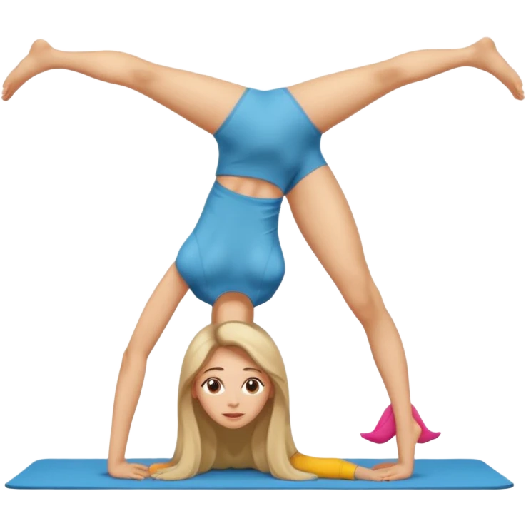 머리서기 여자 emoji