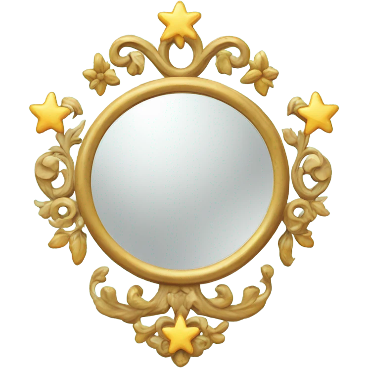 Realistic cute little mirror emoji