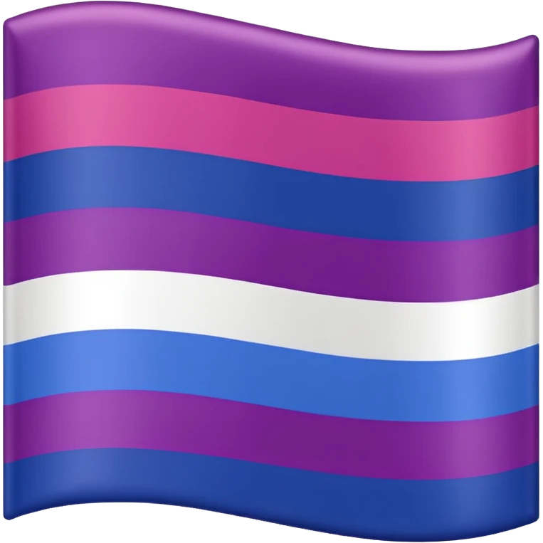 Straight ally flag combined with bisexual flag emoji