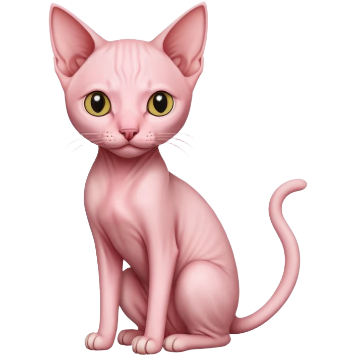 skin cat hairless full body sitting emoji