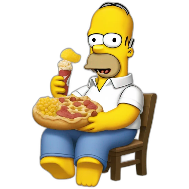 Homer Simpson eating homer simpson emoji