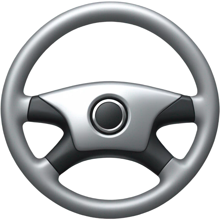 silver steering wheel emoji