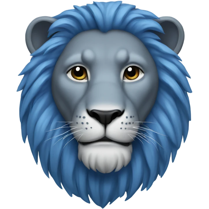 Blue lion emoji
