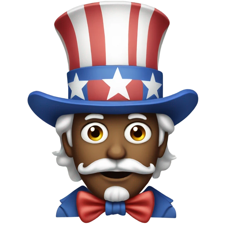 Uncle Sam with X for eyes emoji