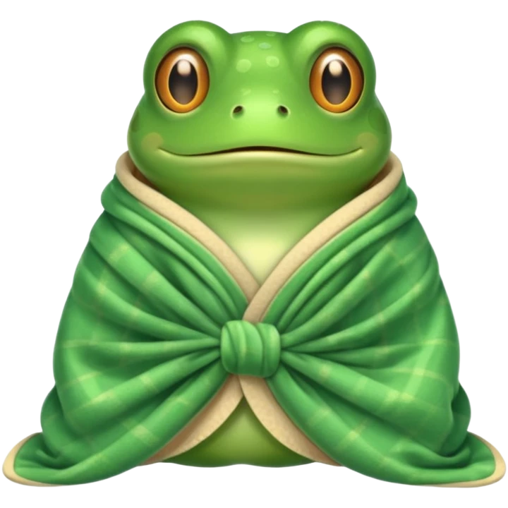 Frog in a blanket emoji