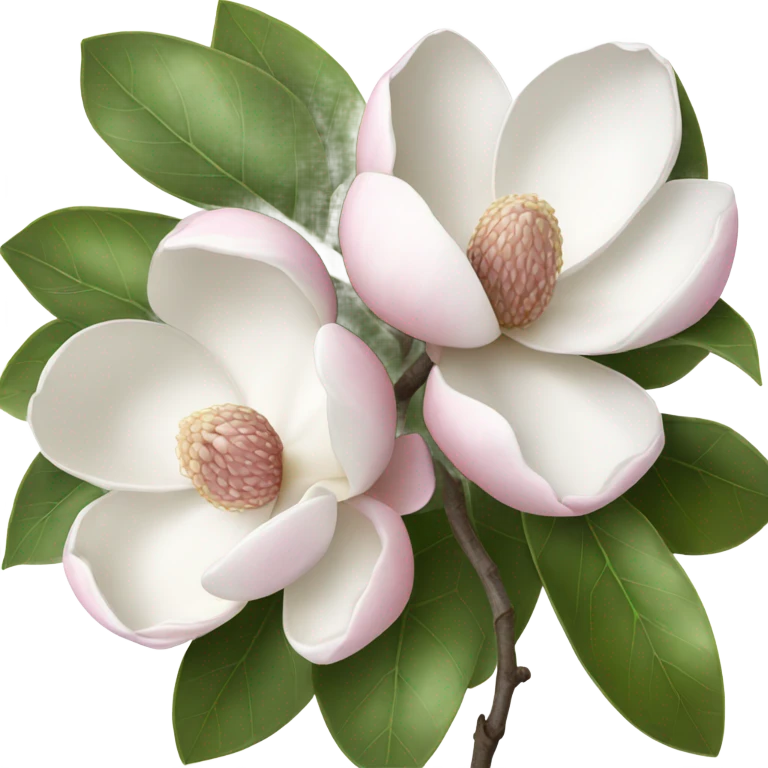 Three magnolia flowers emoji