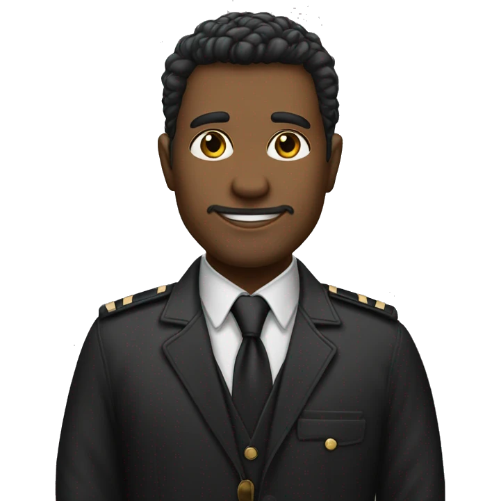 moreno baixinho de cabelo preto e com cavanhaque de olhos pretos de jaqueta preta segurando uma bandeira emoji