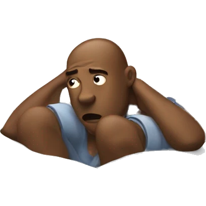 Person trying to get out of bed cuz they are tired emoji