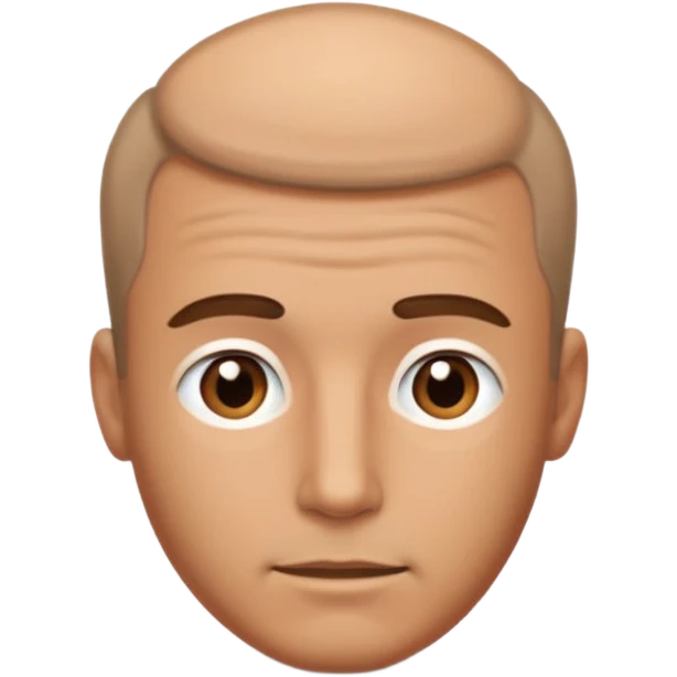 a man with visible hair loss emoji