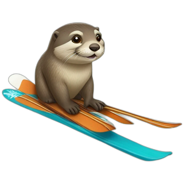 Loutre qui fait du ski emoji