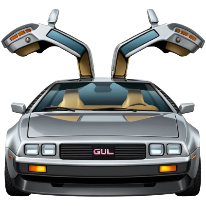 DeLorean DMC-12 doors closed emoji