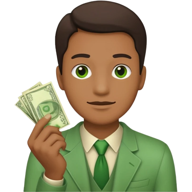 Maintenance guy with money emoji