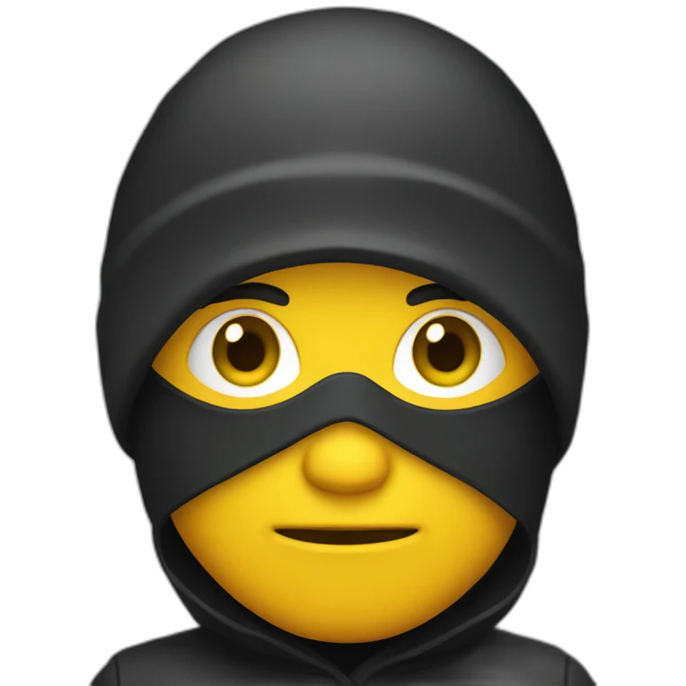 person that looks like a robber with yellow skin emoji
