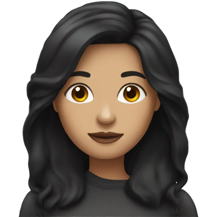 woman with dark hair emoji