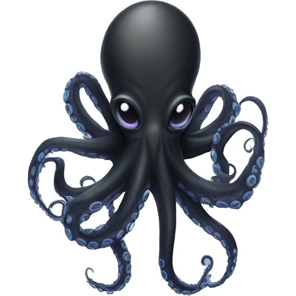 black Alien Octopus with backpack  emoji