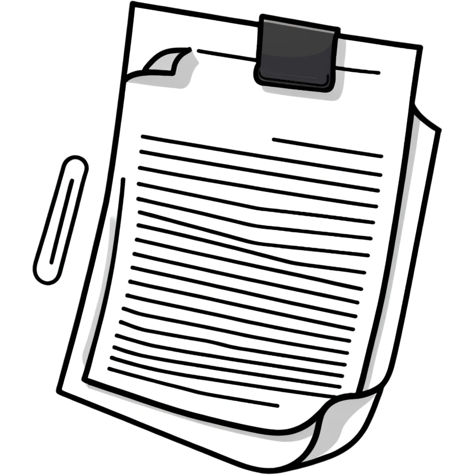 document with paperclip emoji