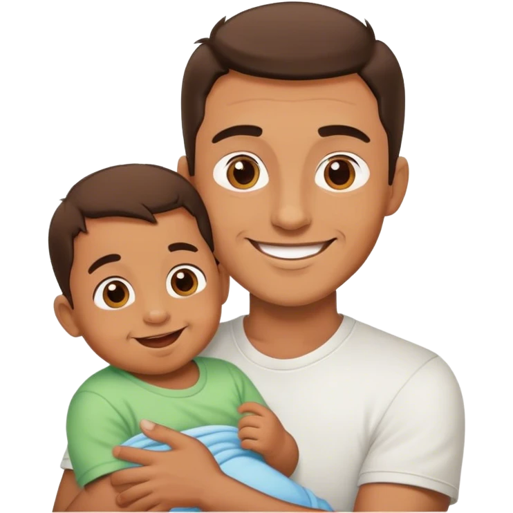 happy man with baby emoji