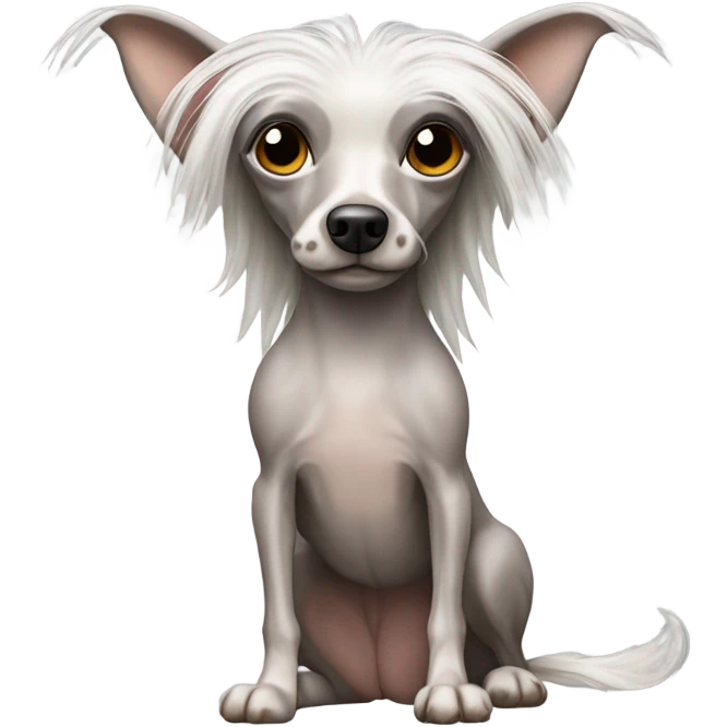 Chinese crested dog emoji