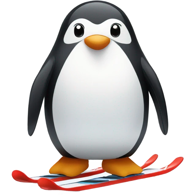Penguin sking emoji