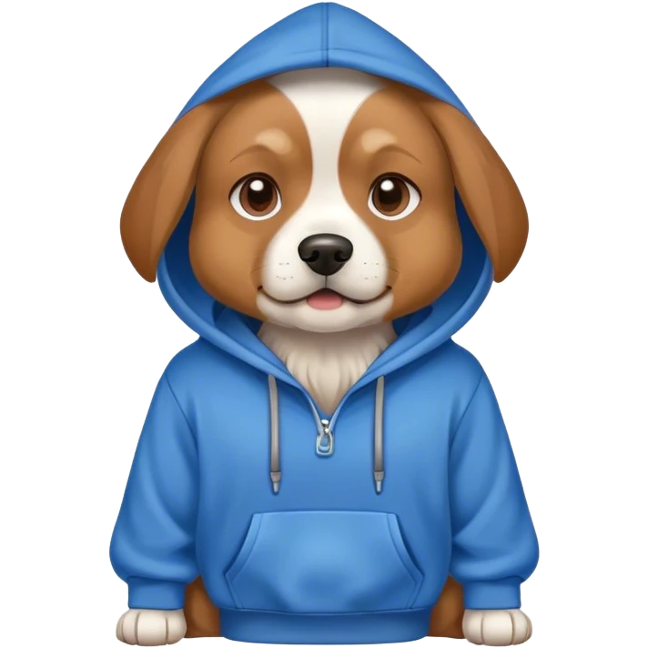 Dog wearing hoodie emoji